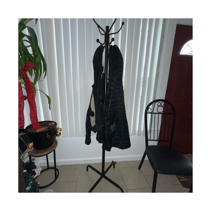 Charlton Home® Freestanding coat rack-14 Hook Coat Rack，Steel